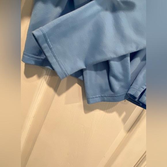 J. Crew Size XS Robin Egg Blue Long Sleeve V Neck Pullover Collared Top - Picture 6 of 10